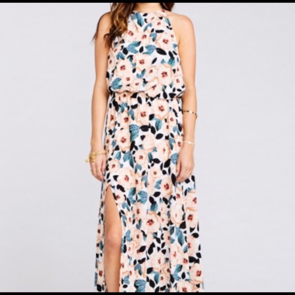 SOLD Dhow Me Your MuMu Magnolia Halter Dress SZ M - Picture 2 of 8